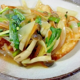 安くてボリュームたっぷり♪卵餃子の野菜あんかけ